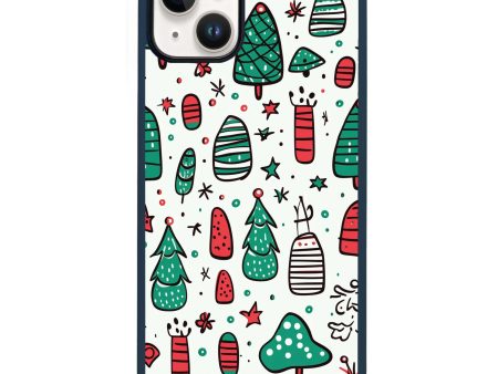 Whimsical Xmas iPhone 13 Mini Impact Guard Bumper Case For Cheap