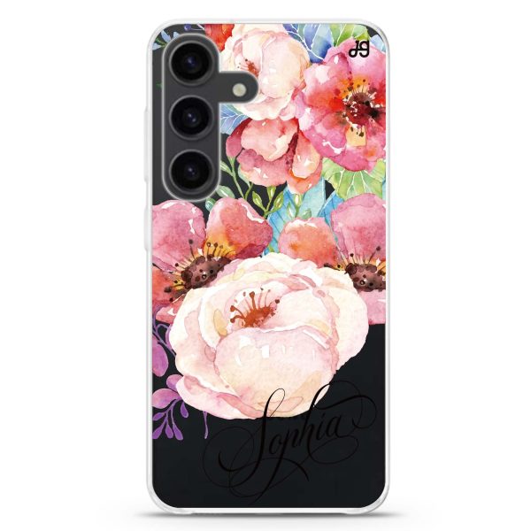 Awakening Watercolor Flowers Samsung Galaxy Ultra Clear Case For Sale