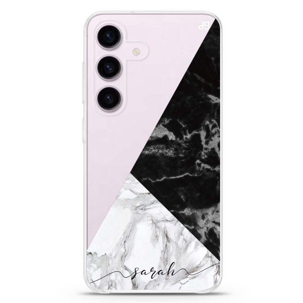 Black And White Marble Samsung Galaxy Ultra Clear Case Online Hot Sale