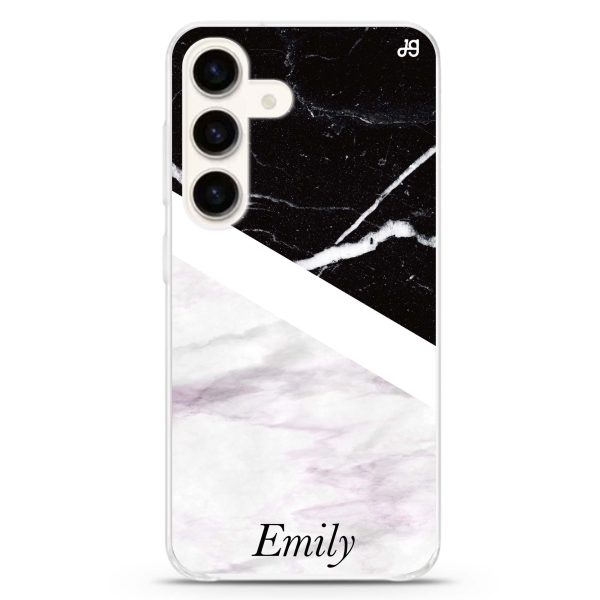 Black & White Marble Samsung Galaxy Ultra Clear Case on Sale