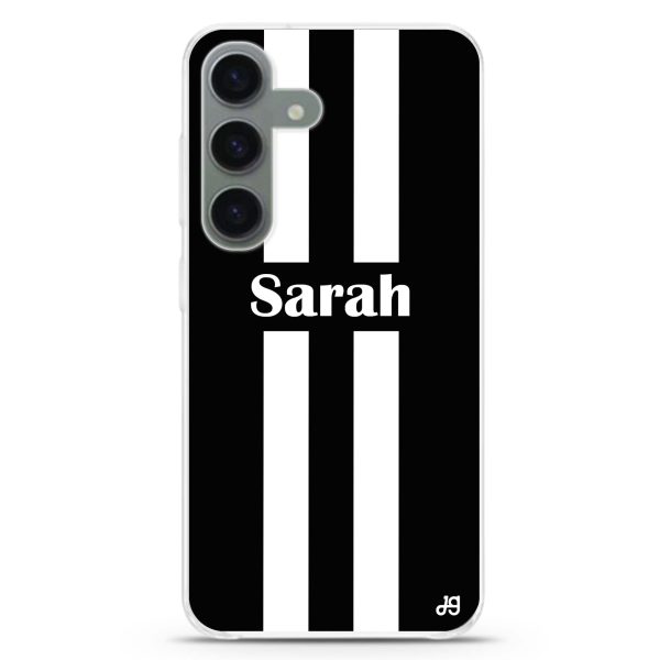 Black and white Stripes Samsung Galaxy Ultra Clear Case Sale