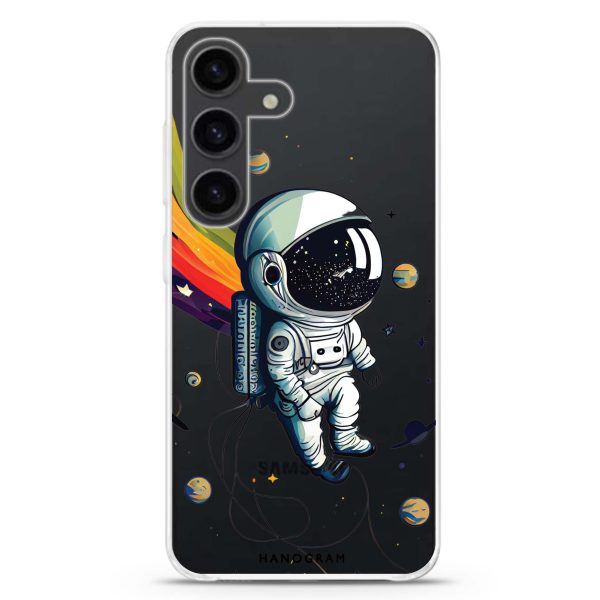 Astronaut in rainbow Samsung Galaxy Ultra Clear Case For Sale