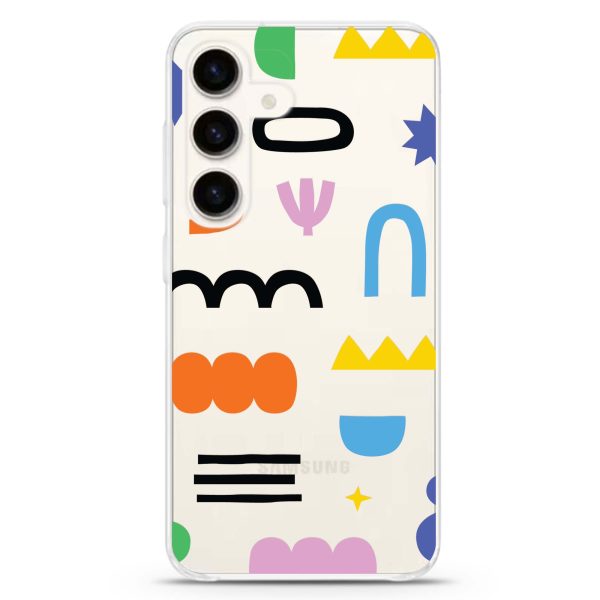 Abstract Doodles Pattern Samsung Galaxy Ultra Clear Case Online