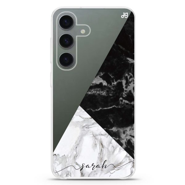 Black And White Marble Samsung Galaxy Ultra Clear Case Online Hot Sale