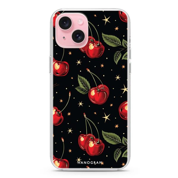 Cherry Harmony iPhone 15 Ultra Clear Case Hot on Sale