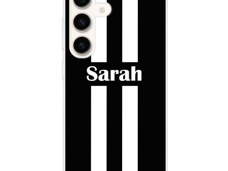 Black and white Stripes Samsung Galaxy Ultra Clear Case Sale