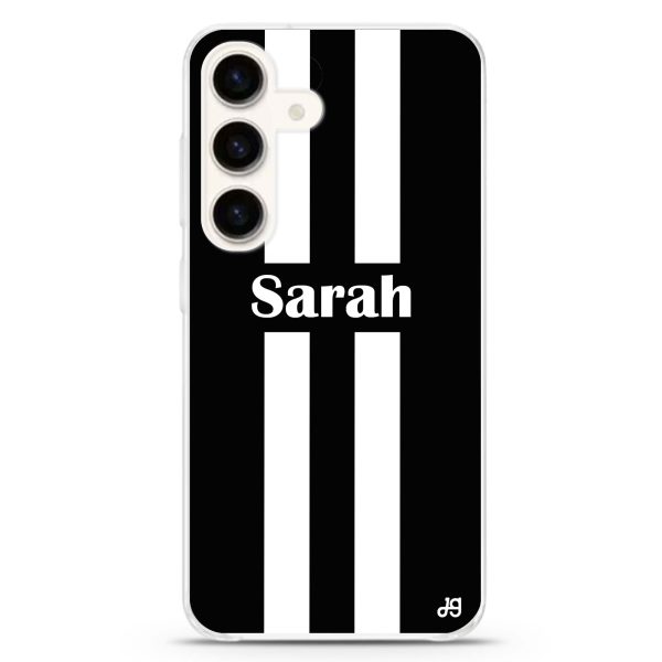 Black and white Stripes Samsung Galaxy Ultra Clear Case Sale