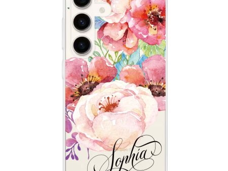 Awakening Watercolor Flowers Samsung Galaxy Ultra Clear Case For Sale