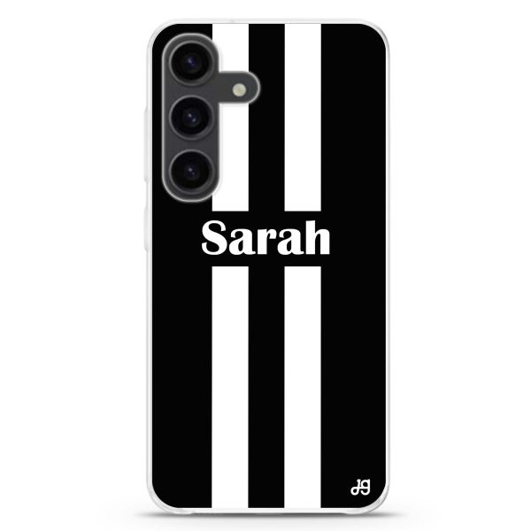 Black and white Stripes Samsung Galaxy Ultra Clear Case Sale