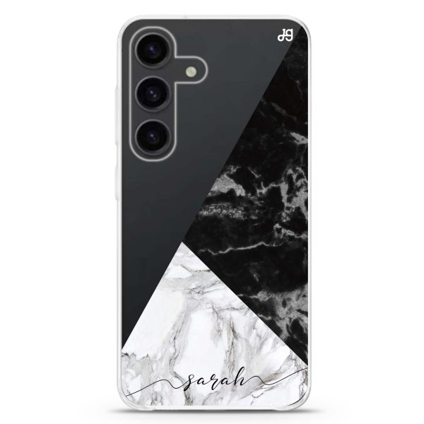 Black And White Marble Samsung Galaxy Ultra Clear Case Online Hot Sale