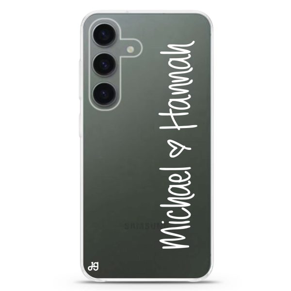 Vertical Names Samsung Galaxy Ultra Clear Case Fashion