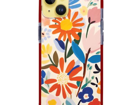 Bloom Brushwork iPhone 15 Plus MagSafe Compatible Ultra Shockproof Case Cheap