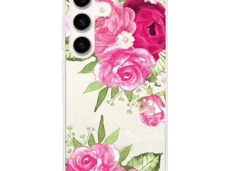 Watercolor Rose Samsung Galaxy Ultra Clear Case Supply