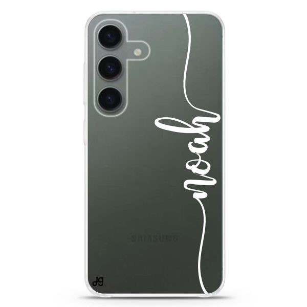 Vertical Script Handwritten Custom Samsung Galaxy Ultra Clear Case Online Sale