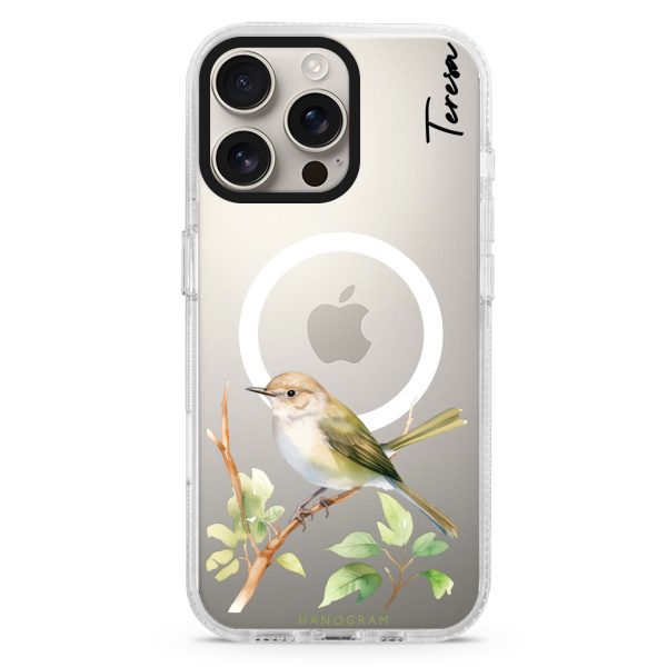 Warbler Whisper iPhone 15 Pro Max MagSafe Compatible Ultra Clear Case Cheap