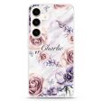 White Marble & Flower Samsung Galaxy Ultra Clear Case Supply