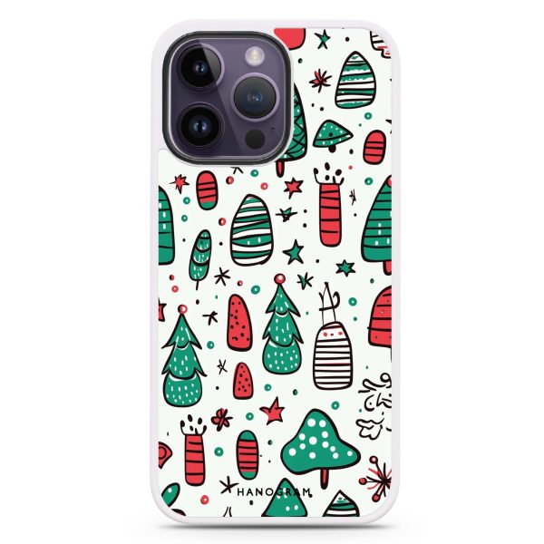 Whimsical Xmas iPhone 13 Pro Impact Guard Bumper Case on Sale