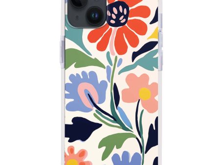 Brushed Blossoms iPhone 15 Plus MagSafe Compatible Ultra Shockproof Case Discount