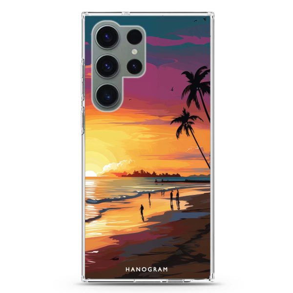 Sunset Glow Samsung Galaxy Ultra Clear Case Hot on Sale