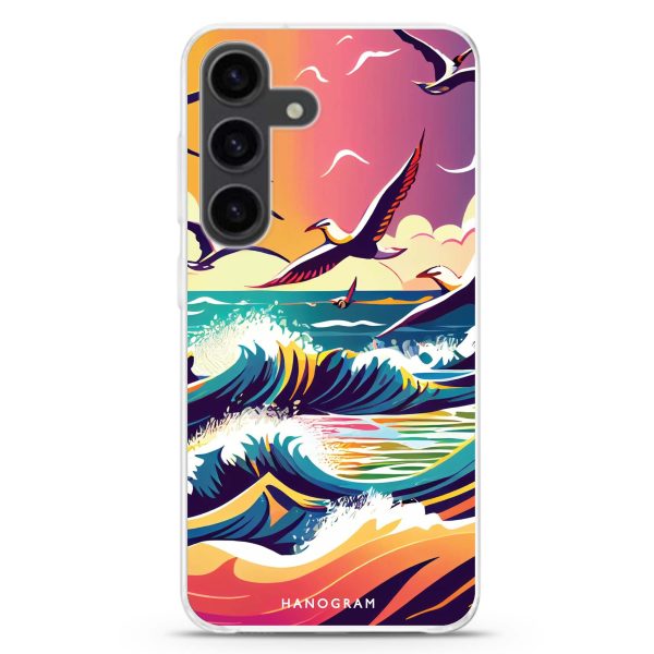 Waves & seagulls Samsung Galaxy Ultra Clear Case Cheap