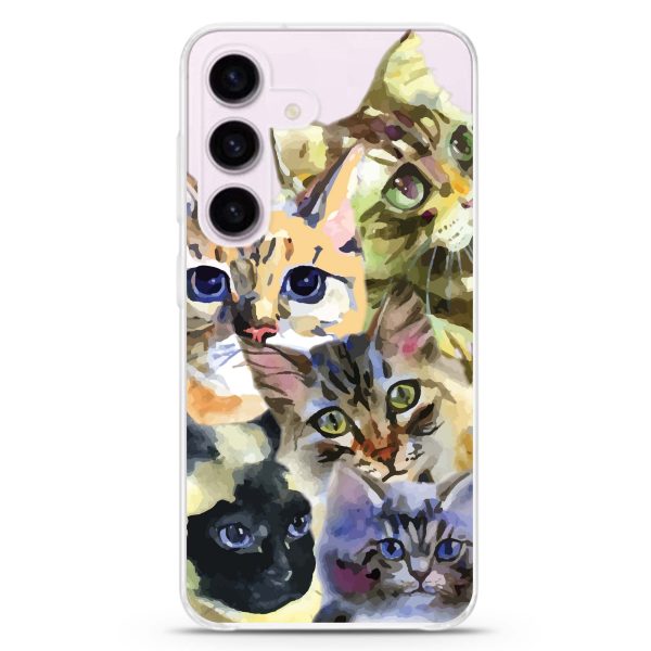 Watercolour Cat Samsung Galaxy Ultra Clear Case Cheap