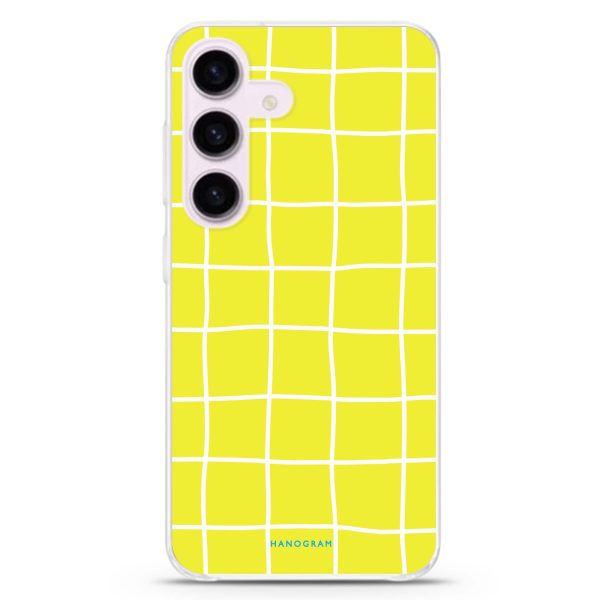 Yellow Checked Pattern Samsung Galaxy Ultra Clear Case Online Sale