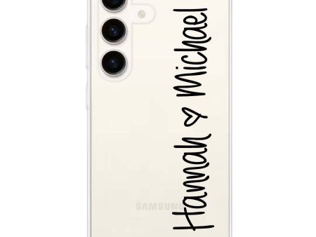 Vertical Names Samsung Galaxy Ultra Clear Case Fashion