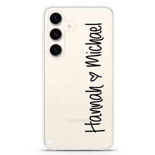 Vertical Names Samsung Galaxy Ultra Clear Case Fashion