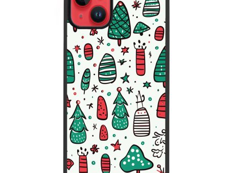 Whimsical Xmas iPhone 13 Impact Guard Bumper Case Online Sale