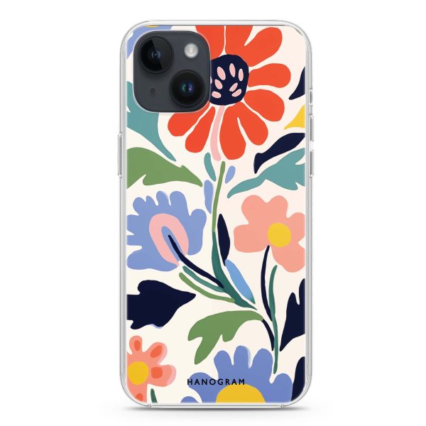 Brushed Blossoms iPhone 13 Mini Ultra Clear Case Cheap