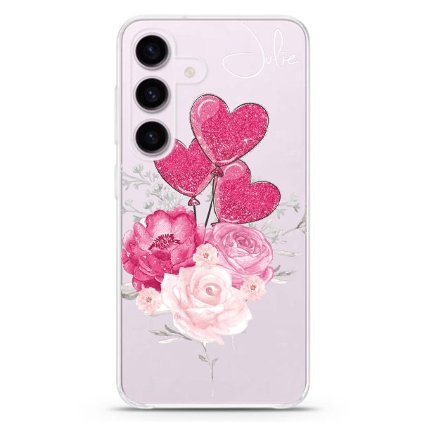 Sweet Heart With Rose Samsung Galaxy Ultra Clear Case Online