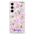 Watercolor pink floral Samsung Galaxy Ultra Clear Case Fashion