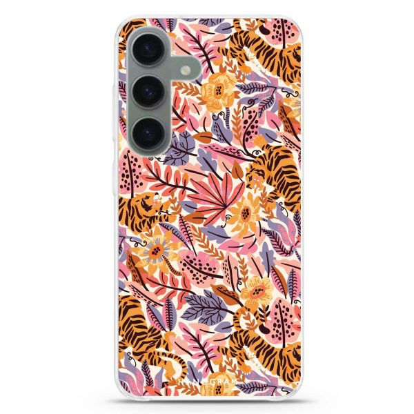 Tiger & Floral Samsung Galaxy Ultra Clear Case Hot on Sale