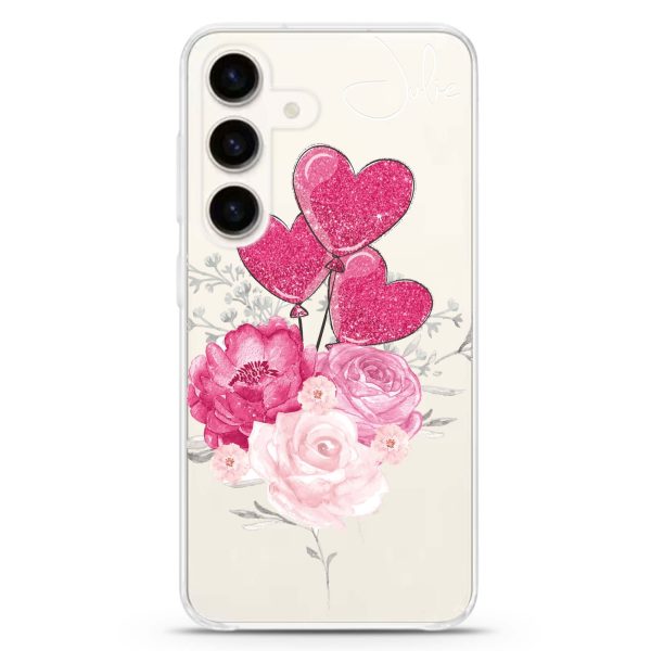 Sweet Heart With Rose Samsung Galaxy Ultra Clear Case Online