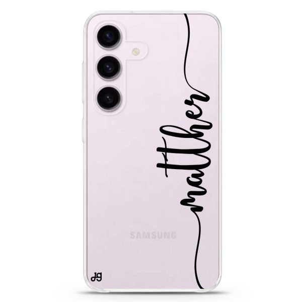 Vertical Script Handwritten Custom Samsung Galaxy Ultra Clear Case Online Sale