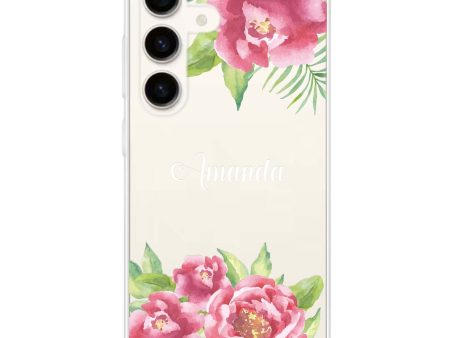 Watercolor Paeonia Samsung Galaxy Ultra Clear Case Online Sale