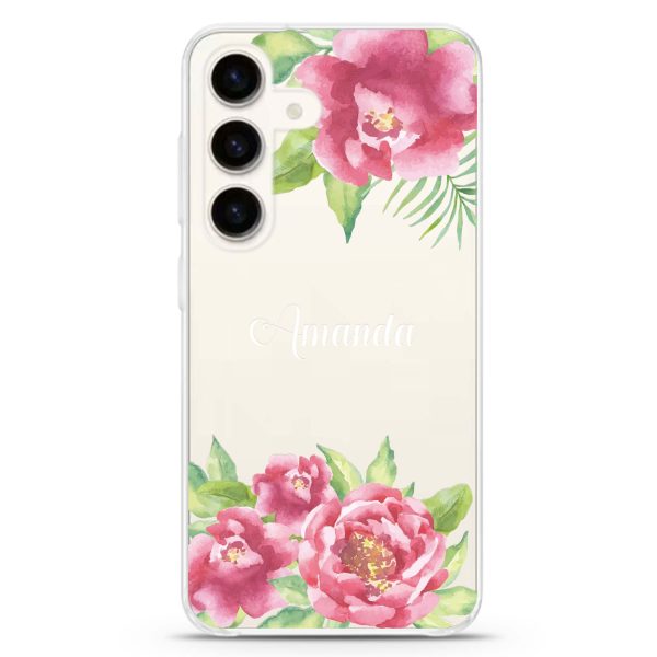 Watercolor Paeonia Samsung Galaxy Ultra Clear Case Online Sale