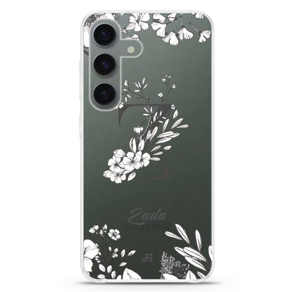 Vintage Floral Monogram Samsung Galaxy Ultra Clear Case Online Sale