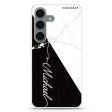 White And Black Marble Samsung Galaxy Ultra Clear Case For Sale