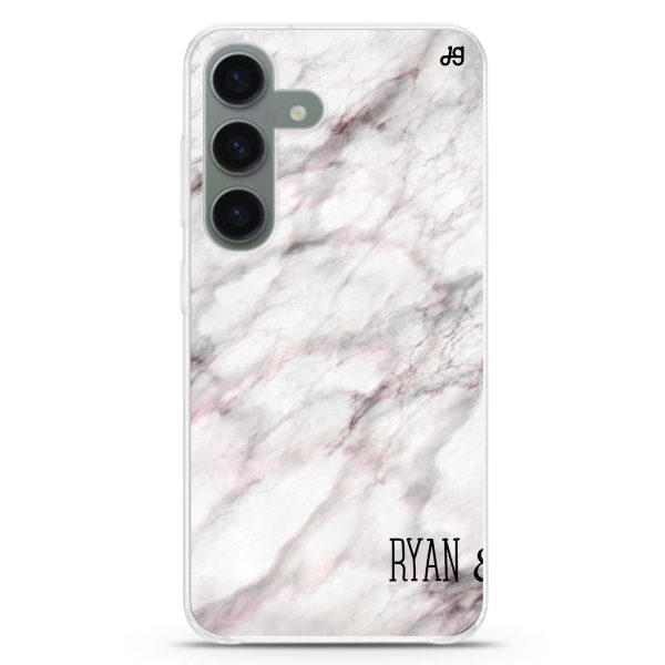 White Marble Samsung Galaxy Ultra Clear Case For Sale