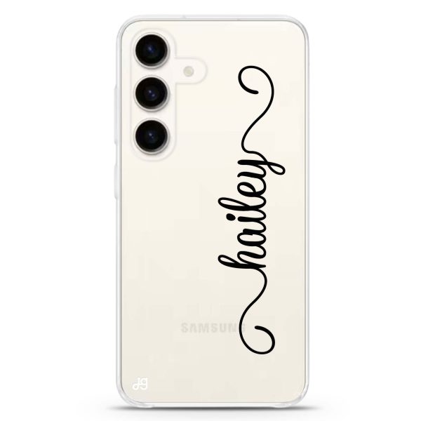 Vertical Cursive Handwritten Samsung Galaxy Ultra Clear Case Sale