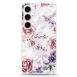 White Marble & Flower Samsung Galaxy Ultra Clear Case Supply