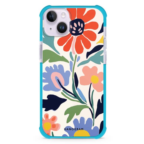 Brushed Blossoms iPhone 14 MagSafe Compatible Ultra Shockproof Case on Sale