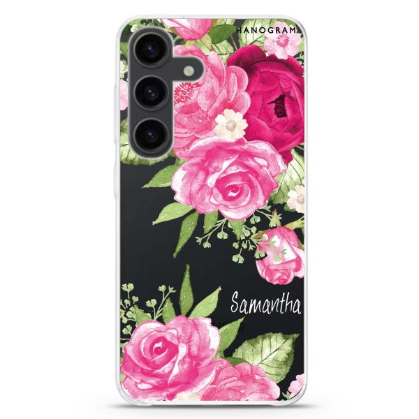 Watercolor Rose Samsung Galaxy Ultra Clear Case Supply