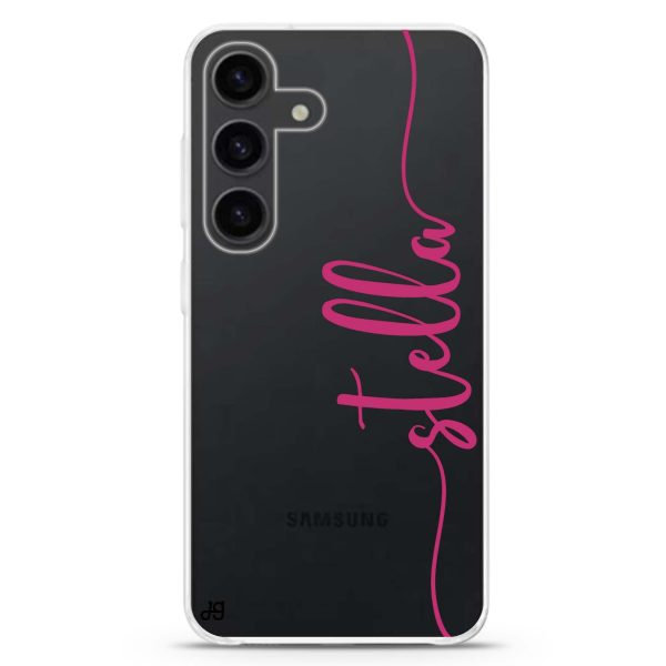 Vertical Script Handwritten Custom Samsung Galaxy Ultra Clear Case Online Sale