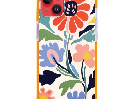 Brushed Blossoms iPhone 14 Plus MagSafe Compatible Ultra Shockproof Case Supply