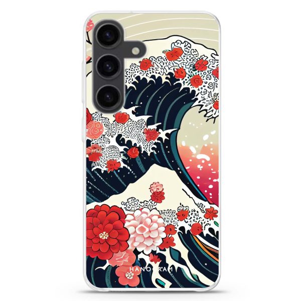 Waves & Flowers Samsung Galaxy Ultra Clear Case Fashion