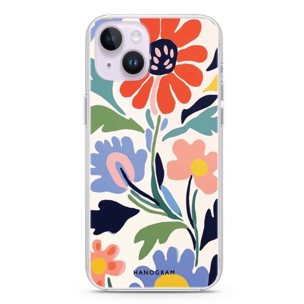 Brushed Blossoms iPhone 13 MagSafe Compatible Ultra Clear Case Fashion