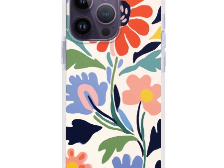 Brushed Blossoms iPhone 15 Pro MagSafe Compatible Ultra Shockproof Case Fashion