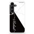 White And Black Marble Samsung Galaxy Ultra Clear Case For Sale